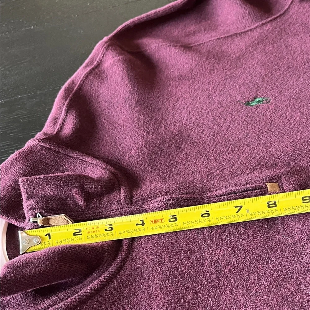 Polo‎ Ralph Lauren Men’s Burgundy Quarter-Zip Sweatshirt Size XL.